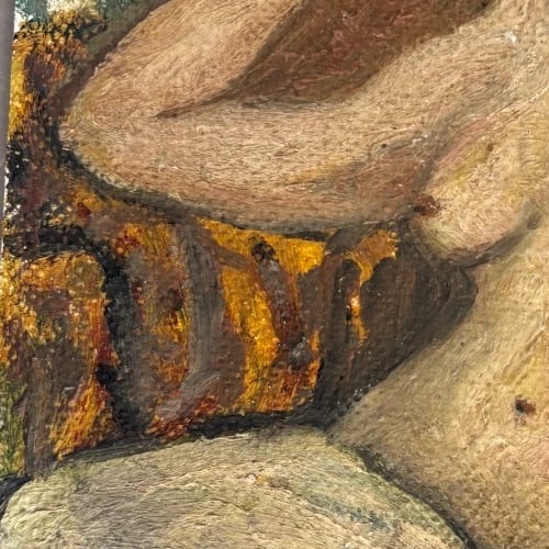 Antique Original Painting Portrait, Woman, Figure - 4