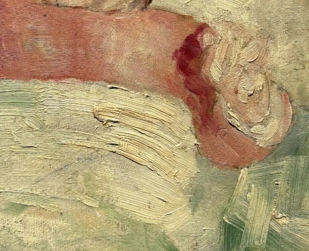 Baby Crying Portrait - Painting Antique Oil Original - 4