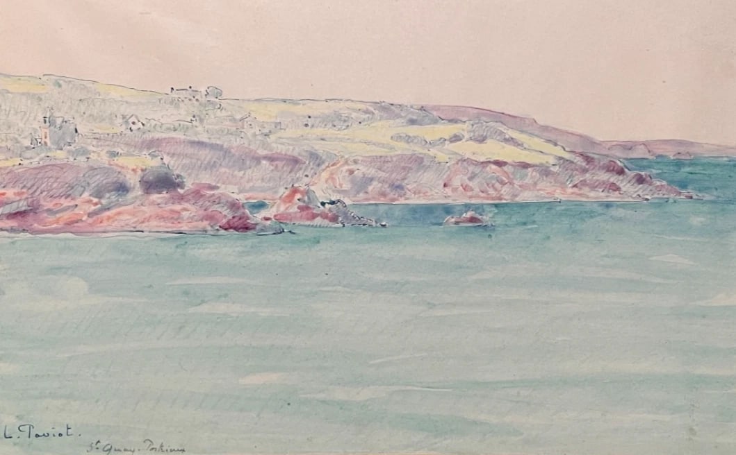Antique Oil Original Louis Claude PAVIOT (1872-1943) Landscape: Description Watercolor on paper cm stains Reserve: $200.00 Shipping: Domestic: Flat-rate of $22.00 to anywhere within the contiguous U.S. International: Foreign shipping rates are determined by