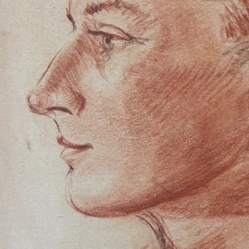 Albert FIGAY 1907-2004 Man Portrait Antique Original Drawing signed - 3