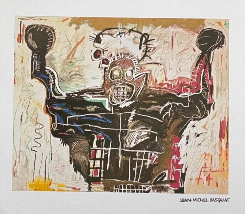 JEAN MICHEL BASQUIAT | SIGNED PRINT | MOUNTED IN NEW FRAME | READY FOR DISPLAY! - 2