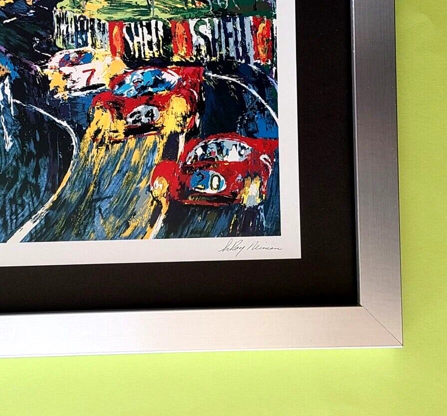 LEROY NEIMAN + 1990 VINTAGE SIGNED PRINT FRAMED + 24 HOURS LEMANS - 3
