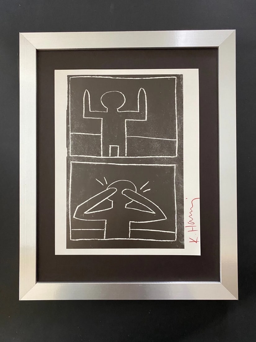 KEITH HARING + SIGNED VINTAGE PRINT FRAMED (1 of 2)