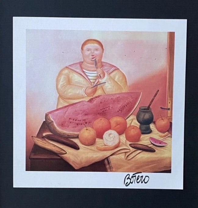FERNANDO BOTERO + AWESOME SIGNED VINTAGE PRINT + FROM COLOMBIA + IN NEW FRAME! - 2