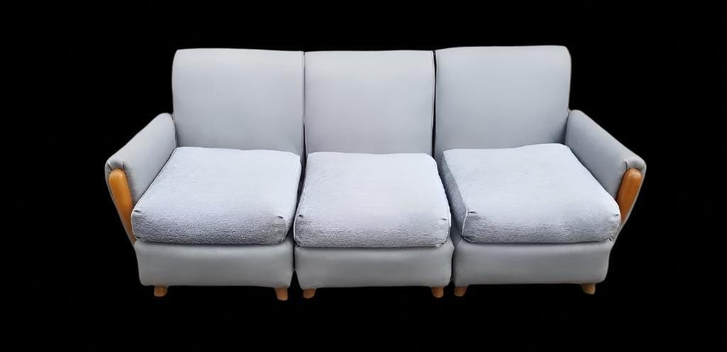 MCM Heywood Wakefield 3 Piece Modular Sofa Newly Reupholstered - 2