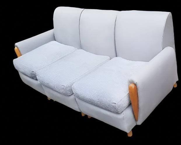 MCM Heywood Wakefield 3 Piece Modular Sofa Newly Reupholstered - 3