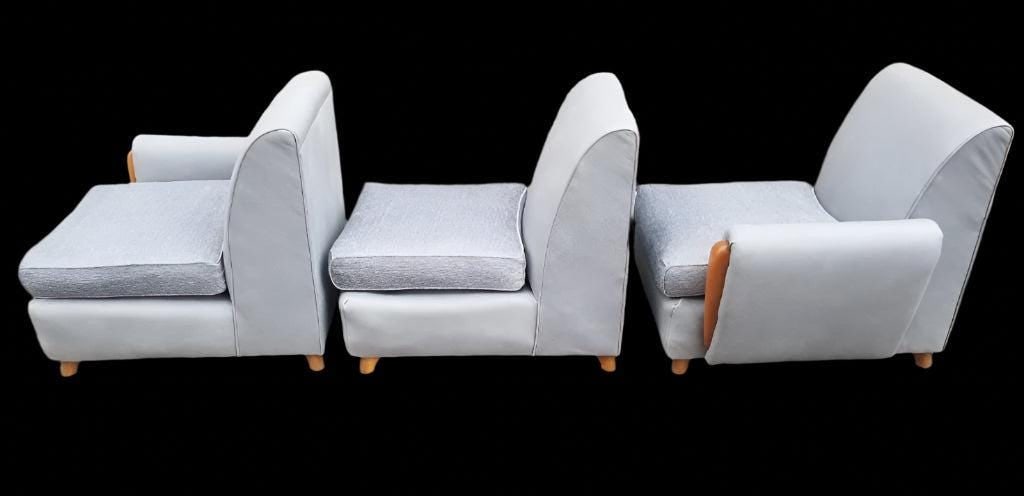 MCM Heywood Wakefield 3 Piece Modular Sofa Newly Reupholstered - 5