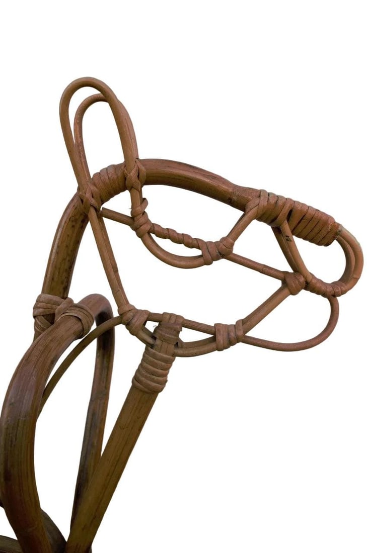 MCM Italian Wicker Rocking Horse - 7