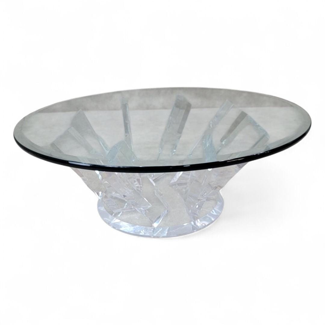 Postmodern Ice Crystal Lucite Coffee Table - 6