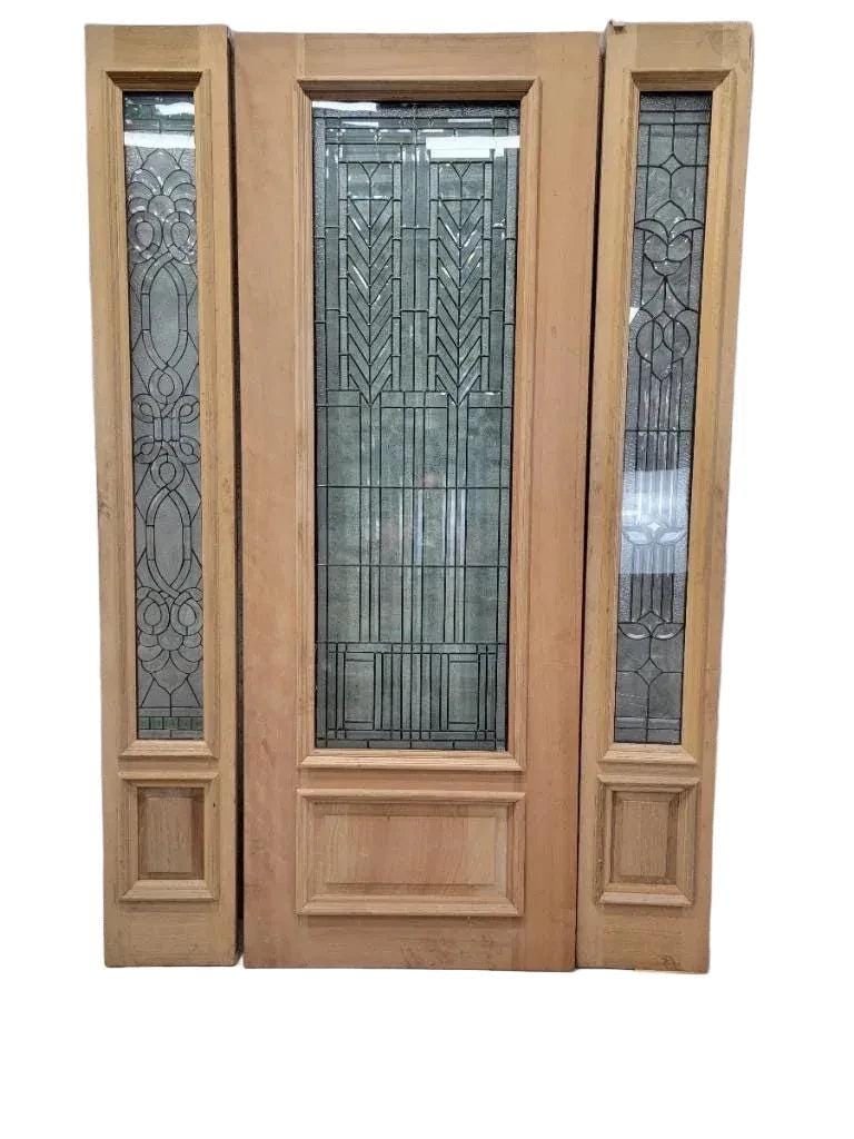 Vintage Mahogany Door and Two Sidelights (1 of 7)