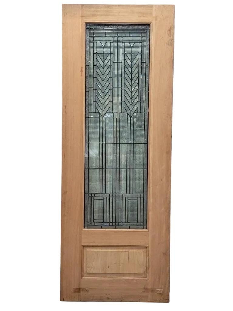 Vintage Mahogany Door and Two Sidelights - 5