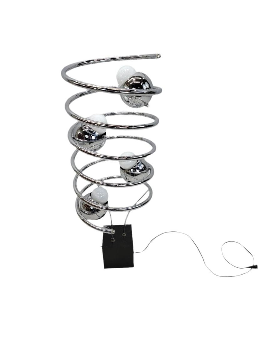 MCM Atomic Space Age Chrome Abstract Table Floor Lamp - 3
