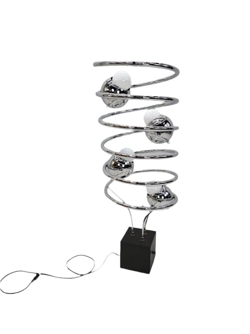 MCM Atomic Space Age Chrome Abstract Table Floor Lamp - 5