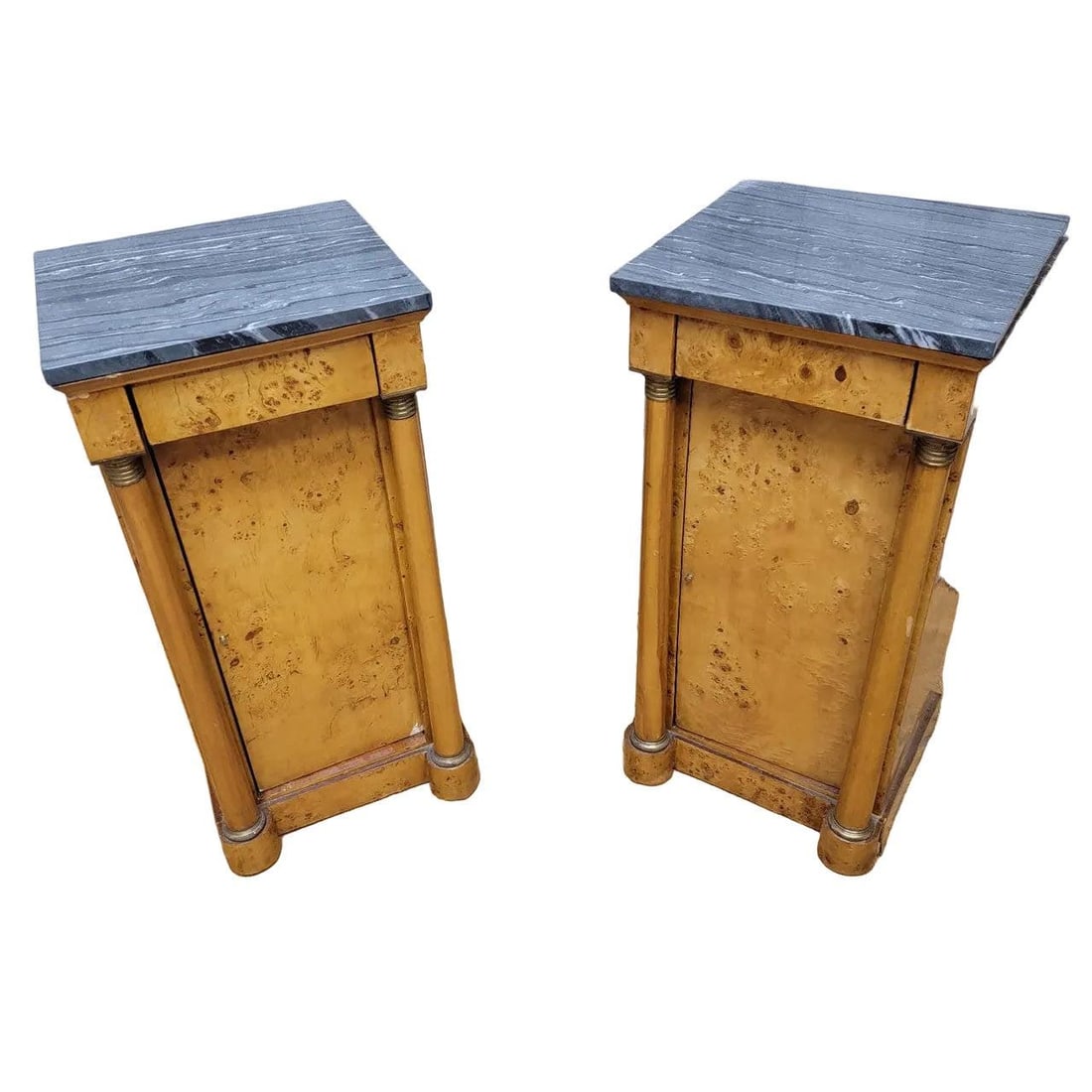 Antique Biedermeier Style Console Table with Two Side Chests - 5