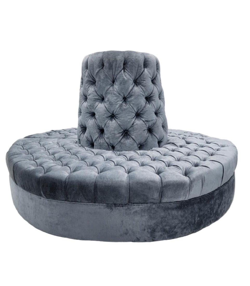 Vintage Banquet Tufted Lobby Sofa Newly Reupholstered - 4