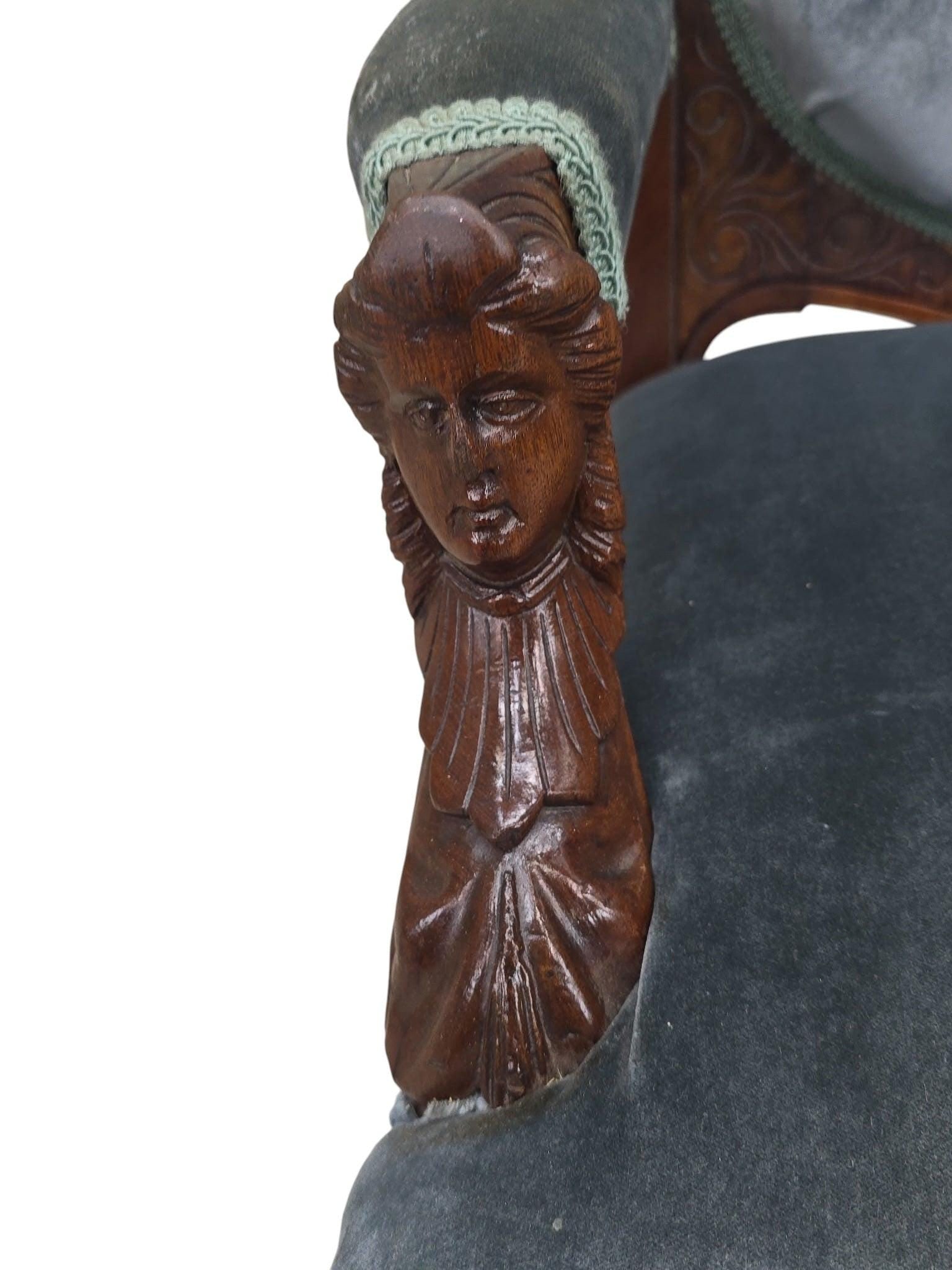 new - Antique Renaissance Revival Carved Chairs by John Jelliff - Set of 2 - 6