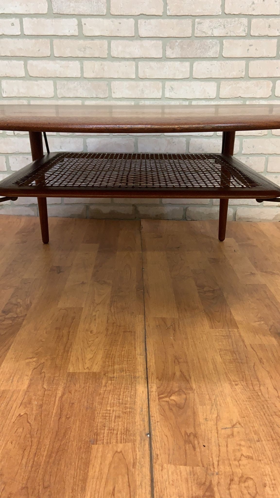 Vintage Danish France and Son Teak and Rattan Coffee Table - 4