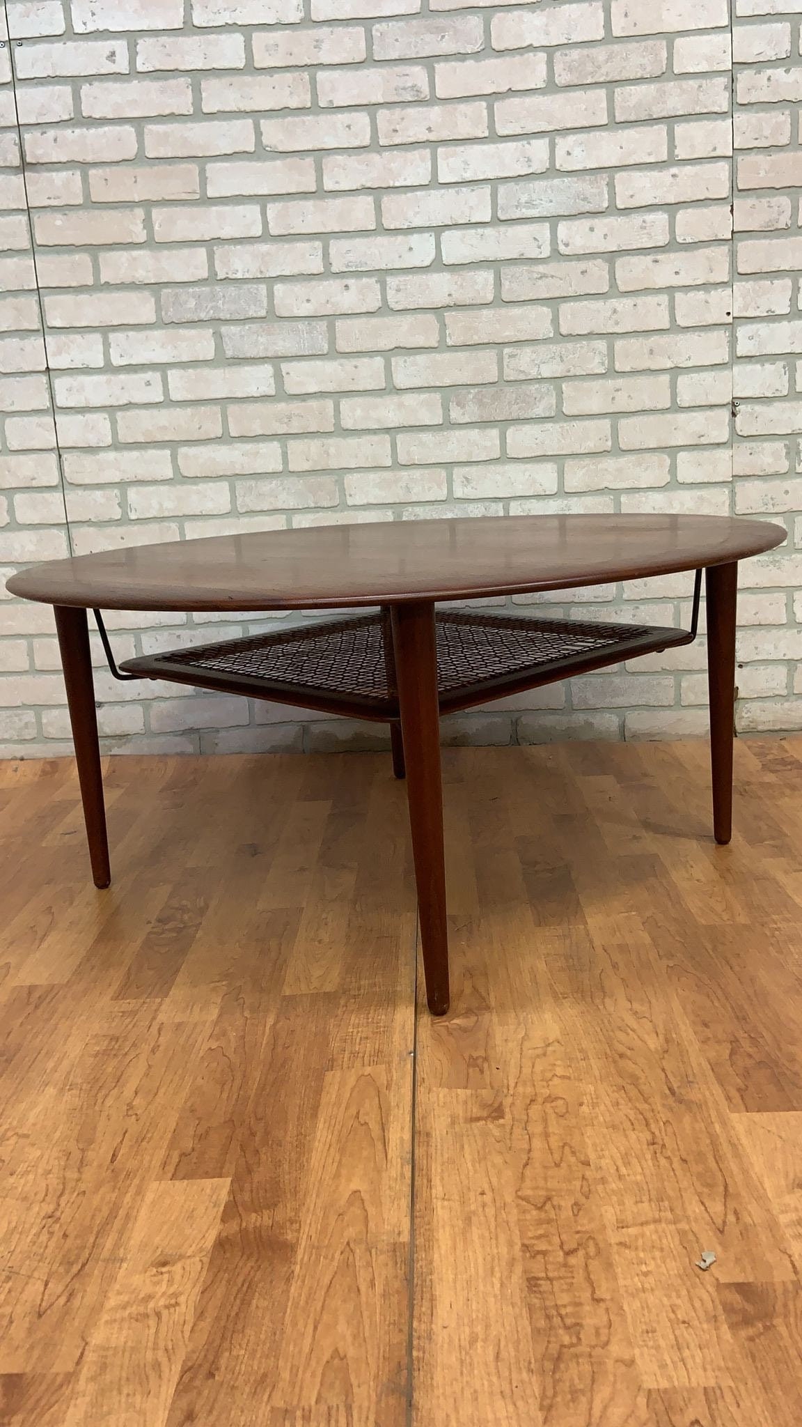 Vintage Danish France and Son Teak and Rattan Coffee Table - 6