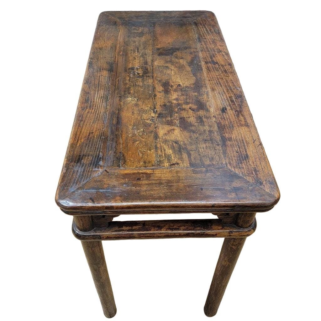 Antique Shanxi Province Elm Accent Table - 6
