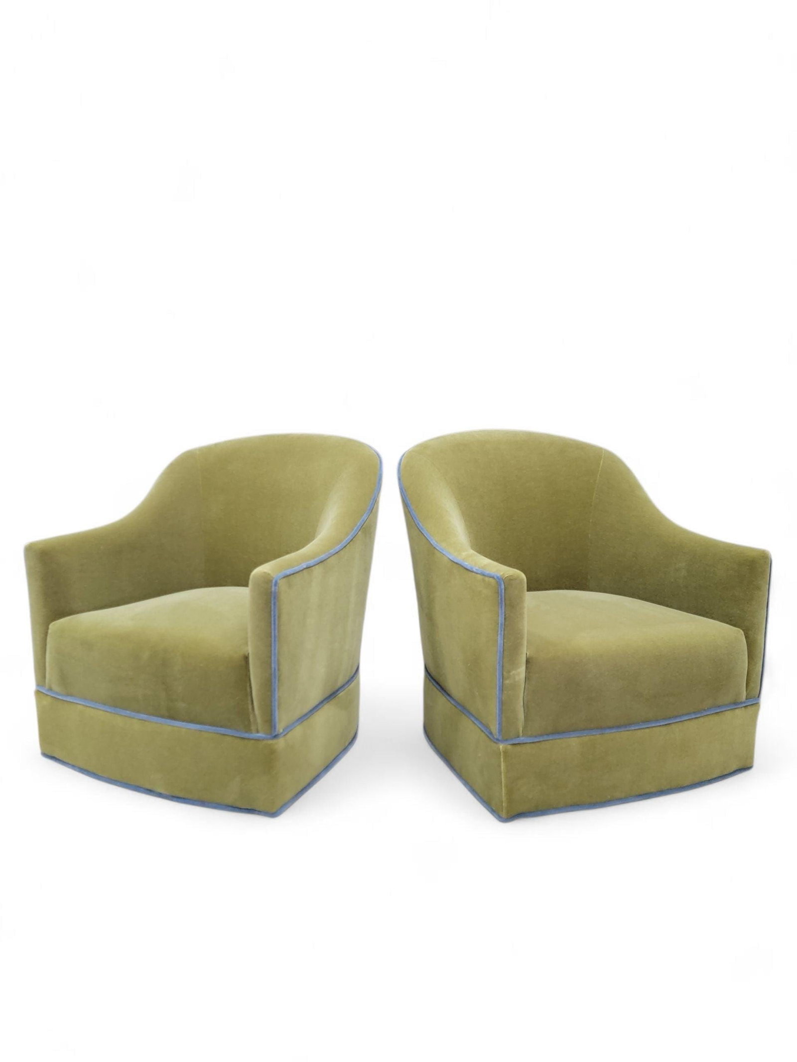MCM Harvey Probber Style Barrel Back Swivel Chairs Newly Reupholstered - 4 - 4