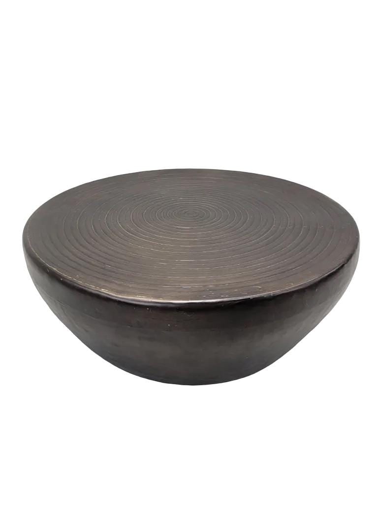 Industrial Hosanna Round Hammered Drum Coffee Table - 2