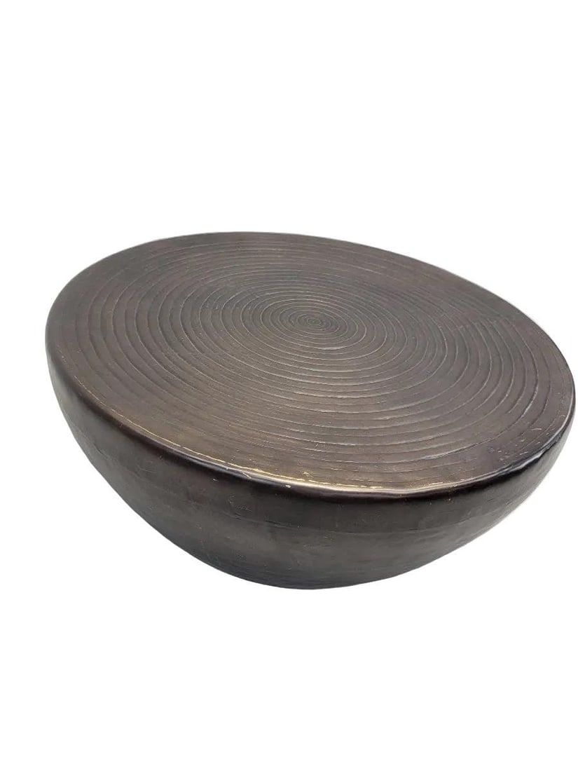 Industrial Hosanna Round Hammered Drum Coffee Table - 4