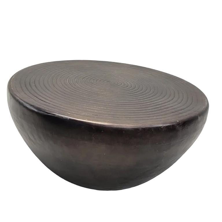 Industrial Hosanna Round Hammered Drum Coffee Table - 6