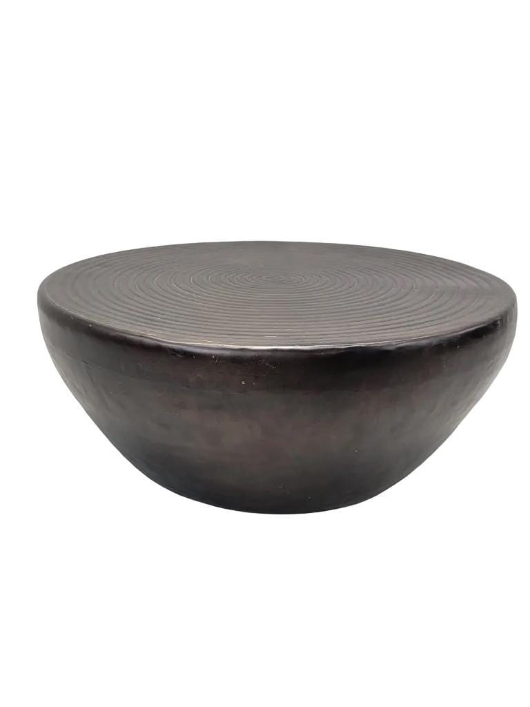 Industrial Hosanna Round Hammered Drum Coffee Table - 7