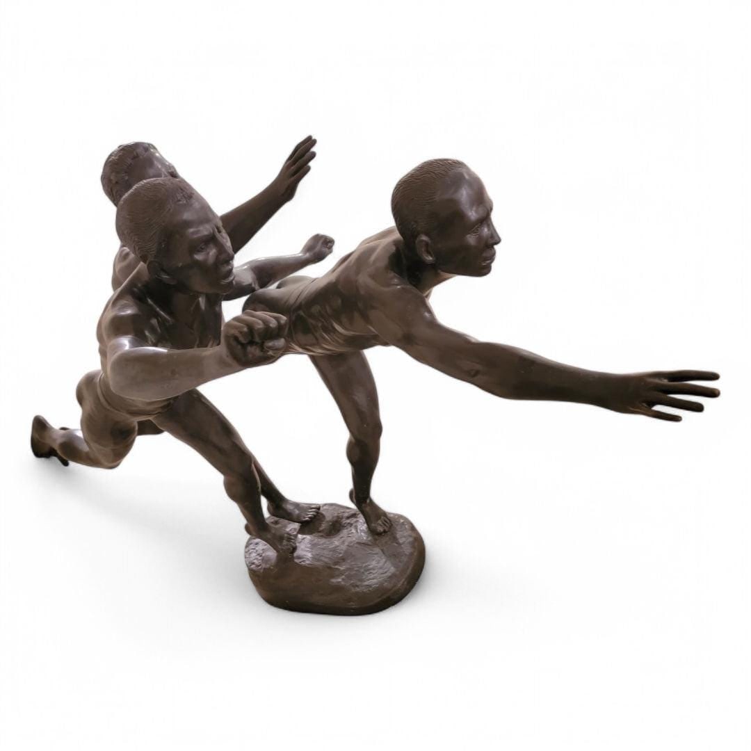 Antique French Art Nouveau Au But' Bronze Sculpture by Alfred Boucher - 4