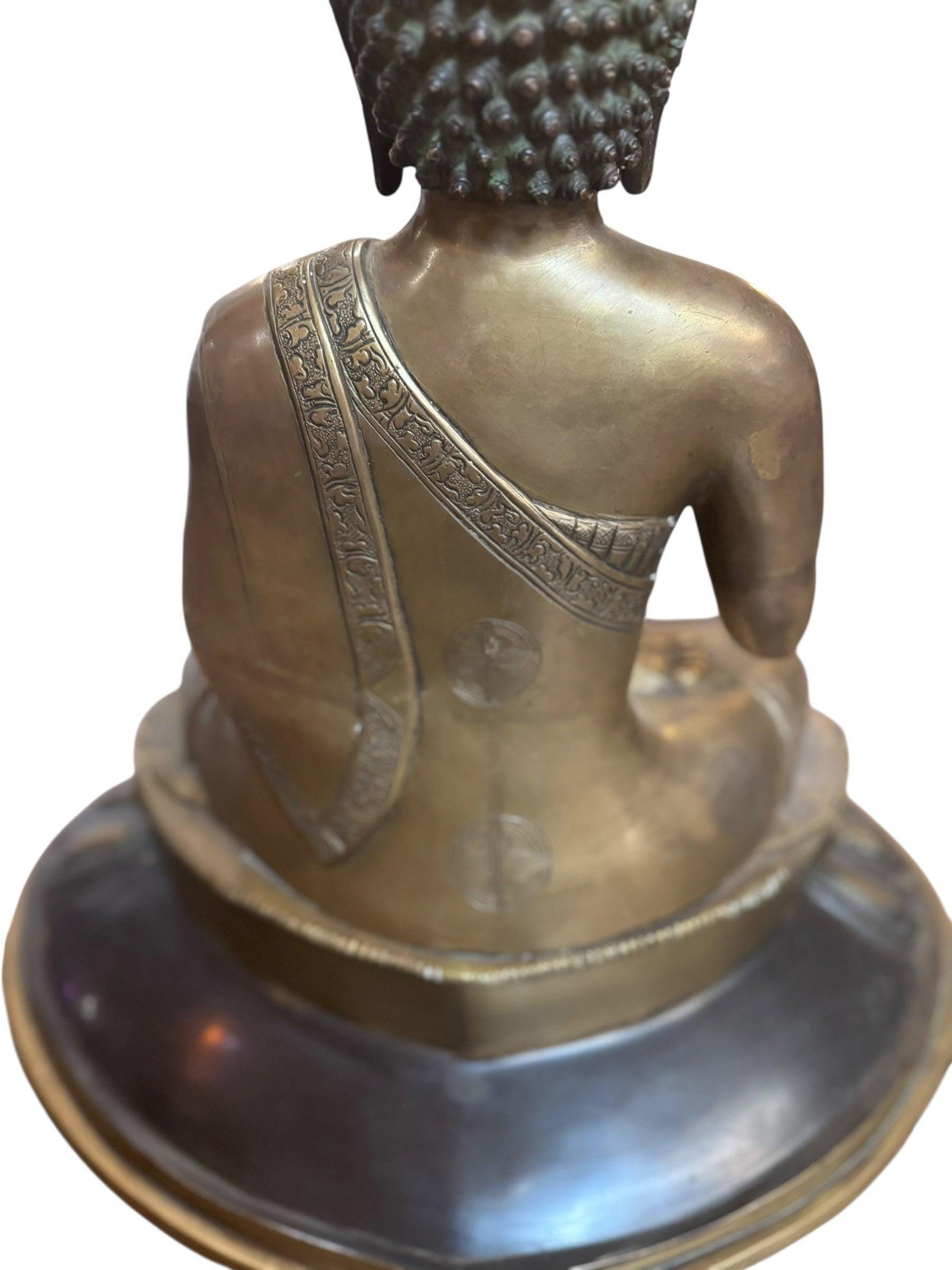 Vintage Imported Tibetan Zen Temple Buddha Statue - 3