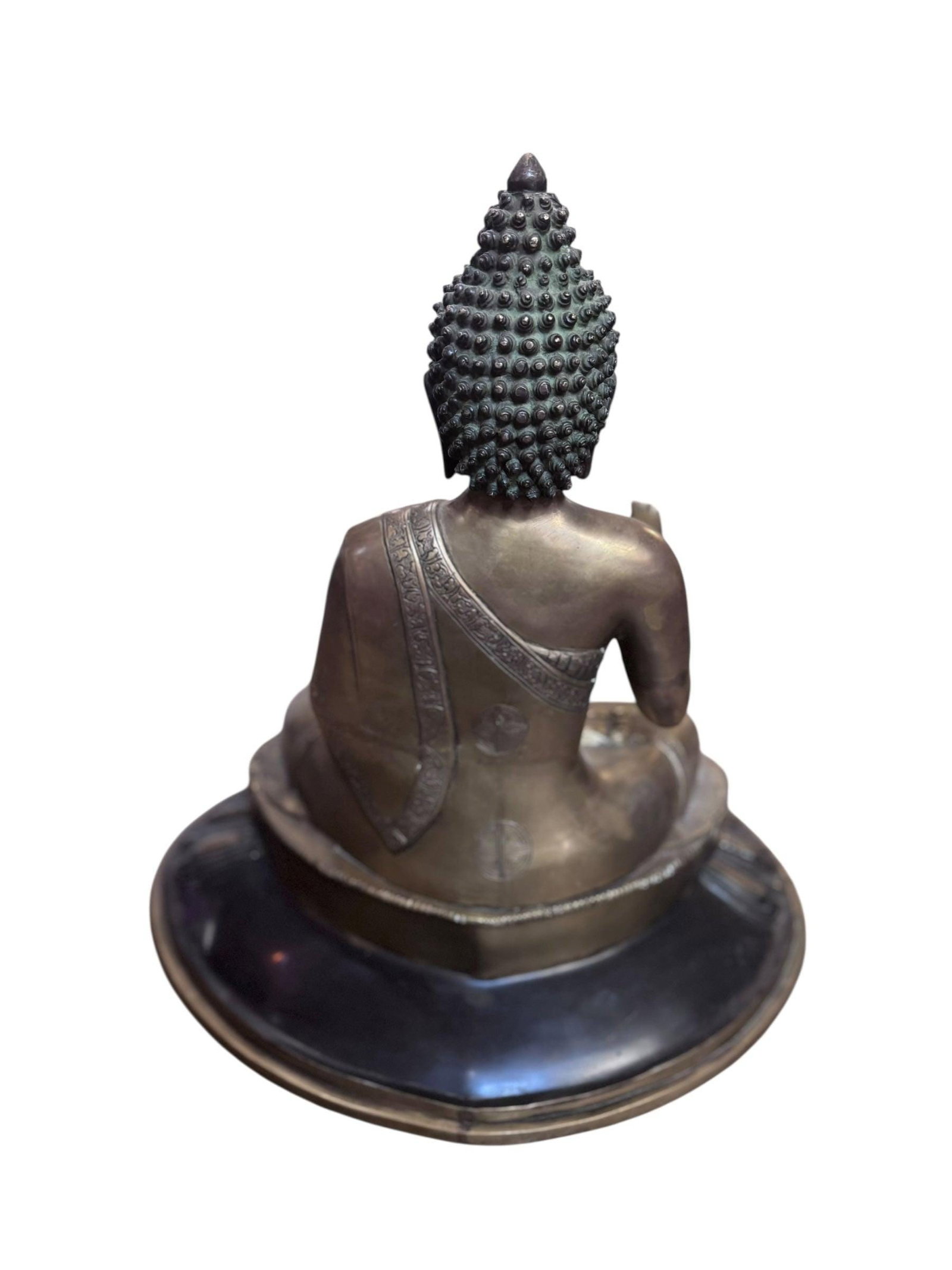 Vintage Imported Tibetan Zen Temple Buddha Statue - 5