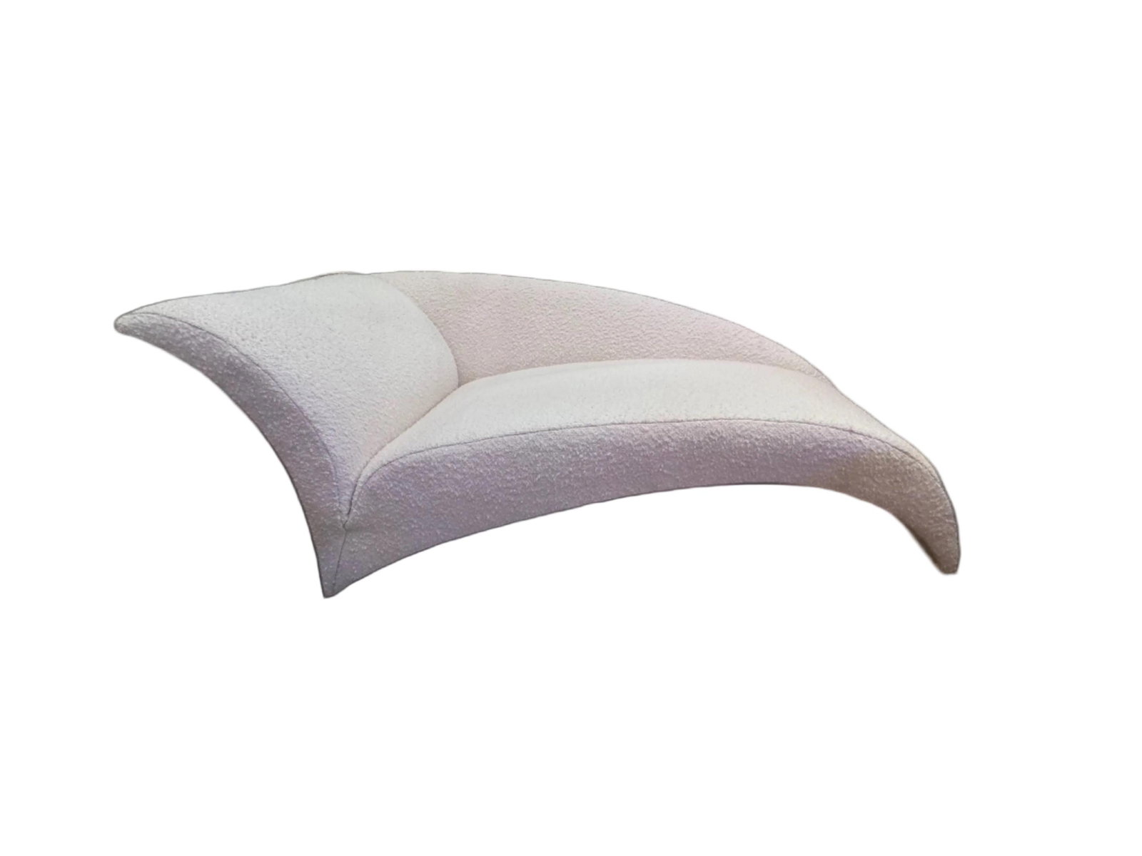 Postmodern Vladimir Kagan Marilyn Chaise Lounge Newly Reupholstered: Vintage Postmodern Vladimir Kagan Marilyn Sculptural Chaise Lounge For Directional Newly Reuholstered in a Ivory Boucle The Vintage Postmodern Vladimir Kagan Marilyn Sculptural Chaise Lounge,