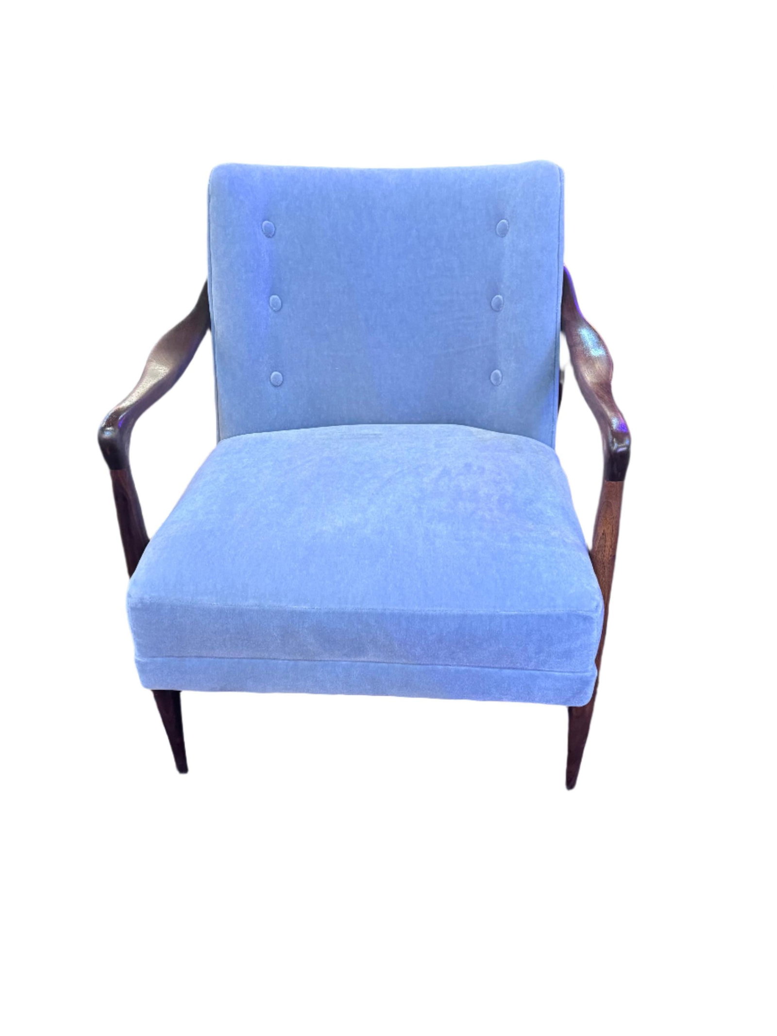 MCM Sculptural Accent Chair Newly Reupholstered - 7