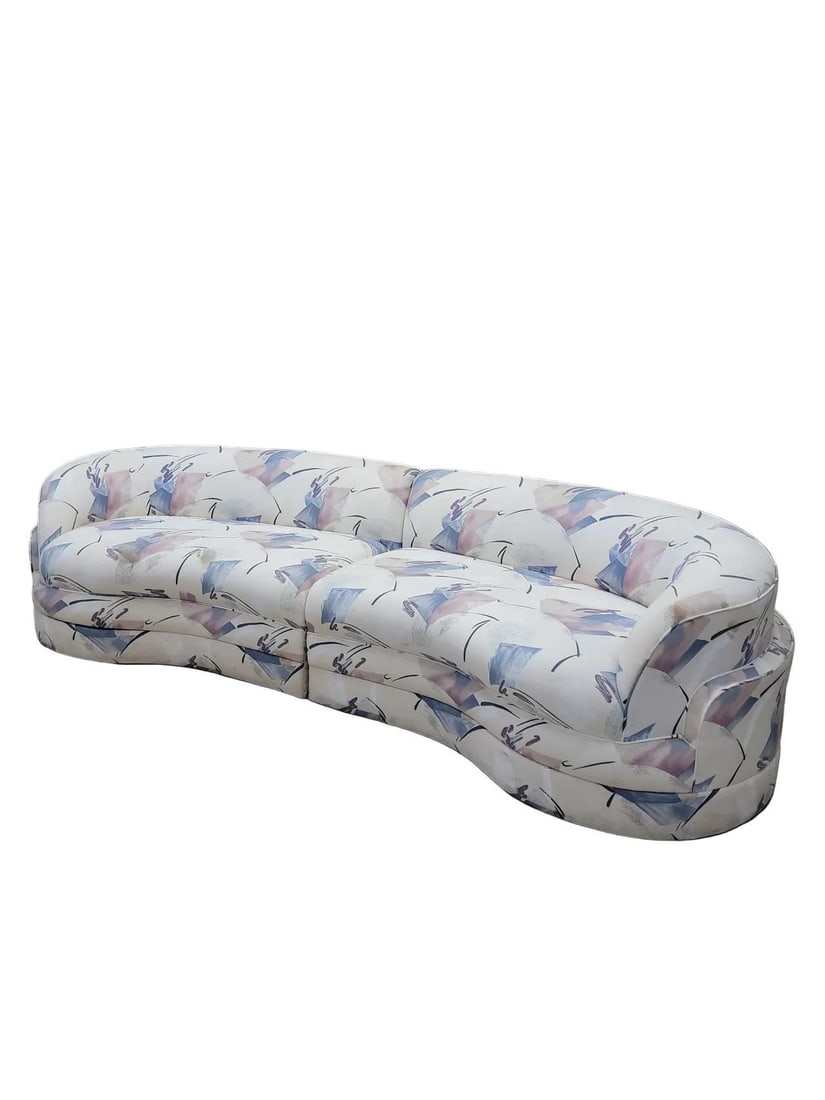 Postmodern Kagan Style Curved Sectional Sofa - 5