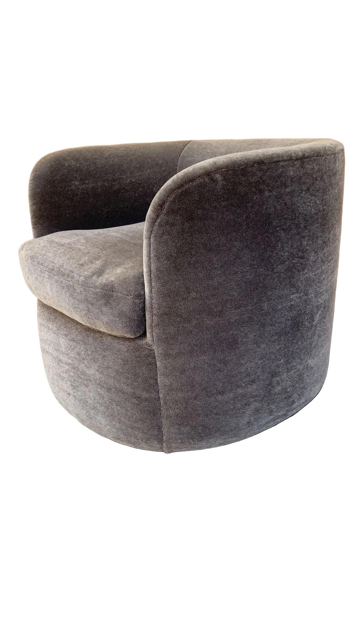 MCM Faudet-Harrison Swivel Lounge Chairs Newly Reupholstered - Pair - 5