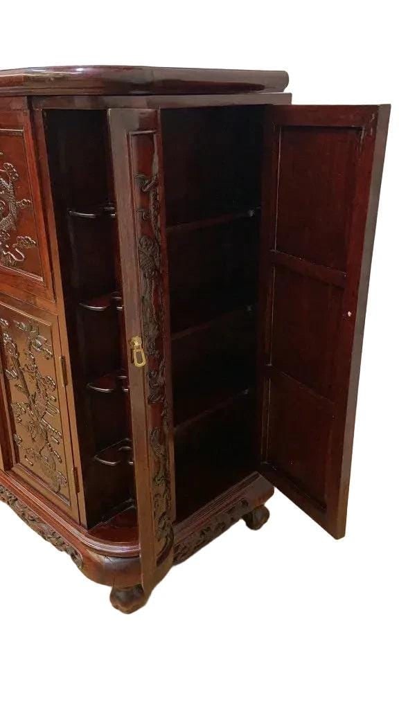 MCM Chinese Rosewood Flip Top Dry Bar Cabinet - 6