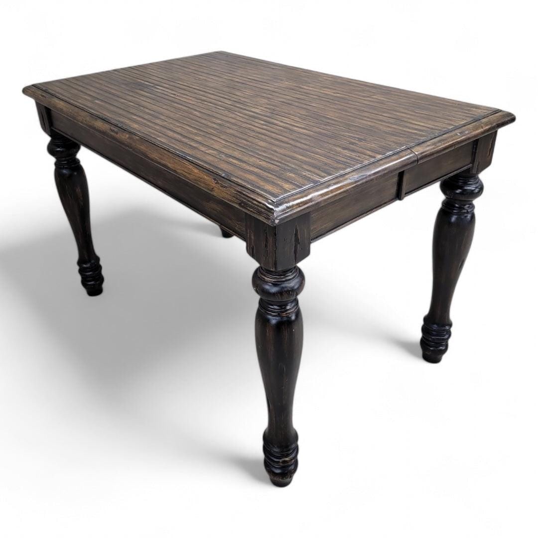 Vintage Rustic Town and Country Style Expanding Butterfly Farmhouse Table - 5