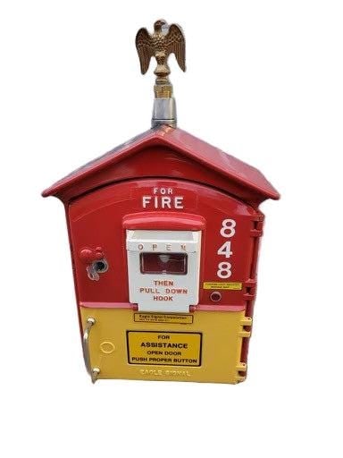 Vintage Fire and Police Emergency Pull: Vintage Rare Eagle Signal Fully Restored Double Door Fire and Police Emergency PullVintage Rare Eagle Signal Corporation FCC TX DATA RAD 211 Double Door Emergency Fire and Police Pull. The Box has bee
