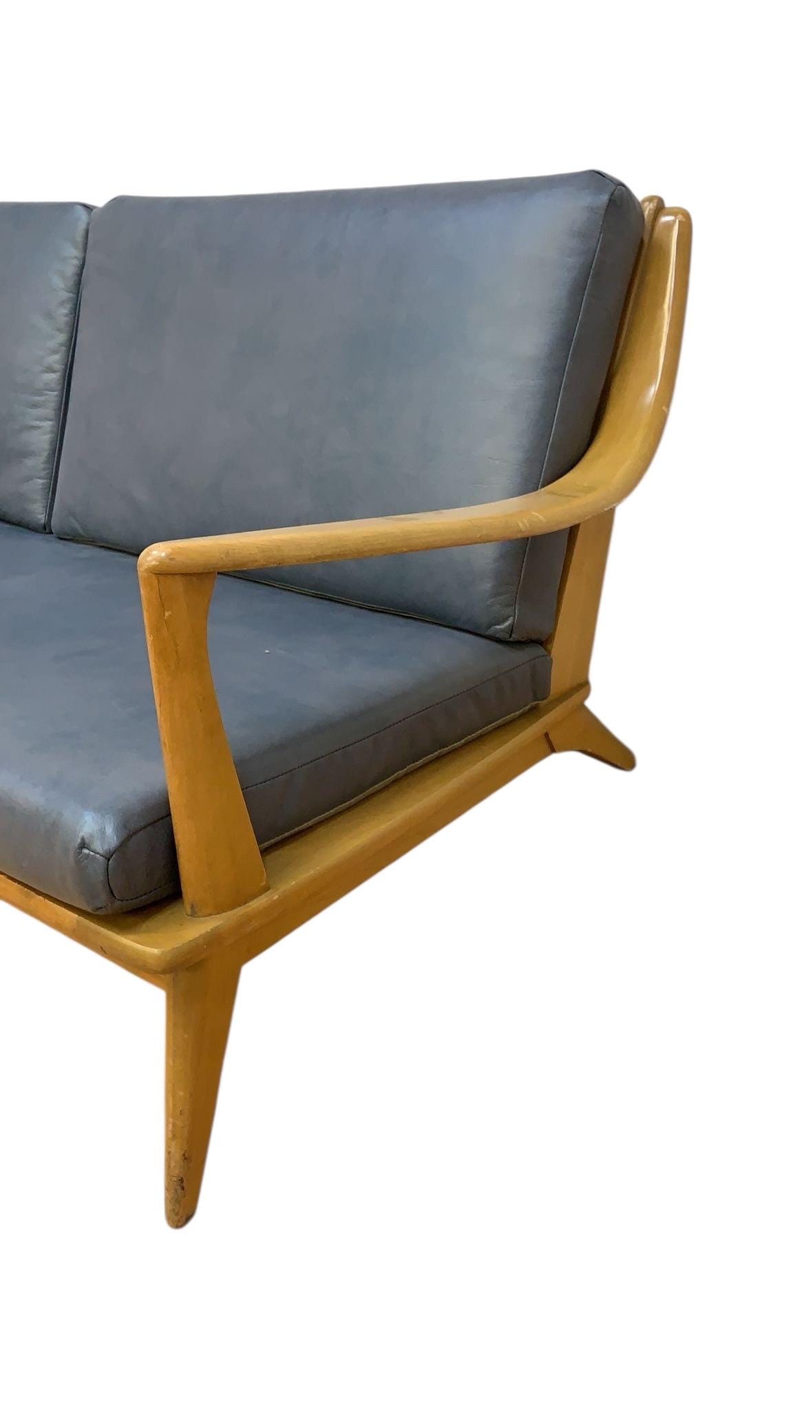 MCM Heywood Wakefield Aristocraft Sofa Newly Reupholstered - 6