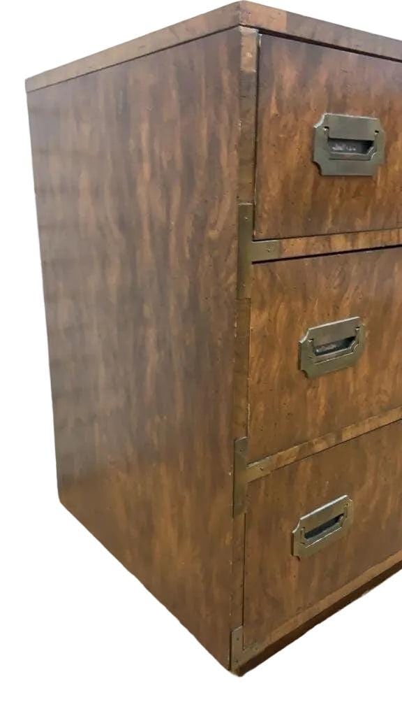 Vintage Campaign Style Dresser and Headboard by Dixie Campaigner - 5