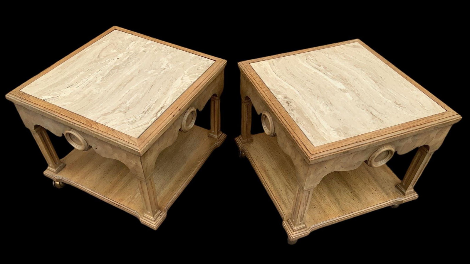 Vintage Italian Neoclassical Style End Tables - Pair - 2