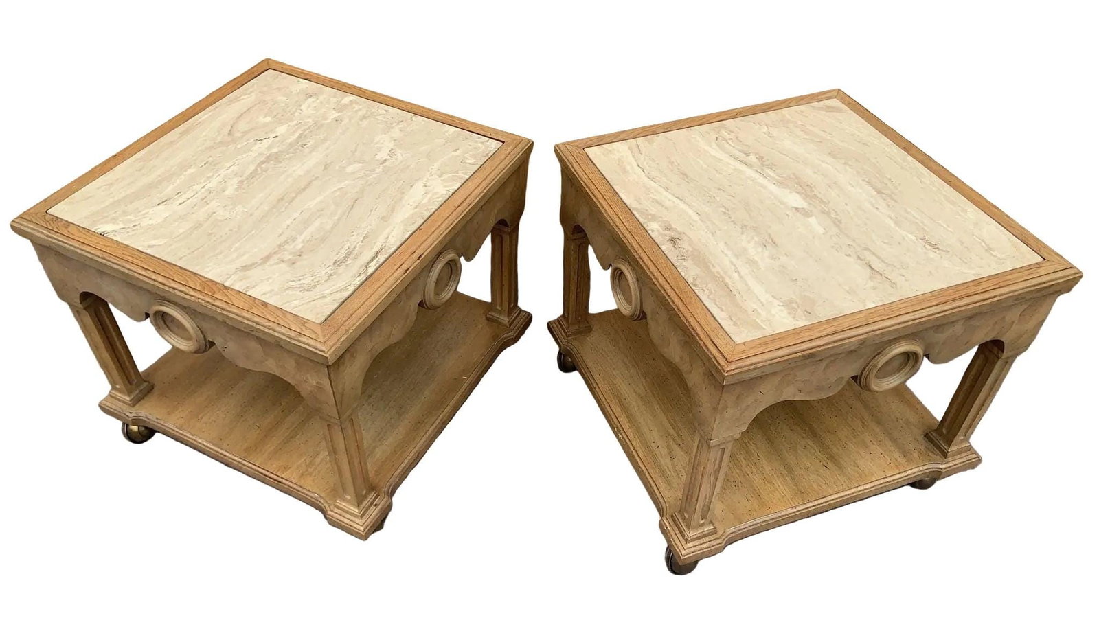 Vintage Italian Neoclassical Style End Tables - Pair - 4