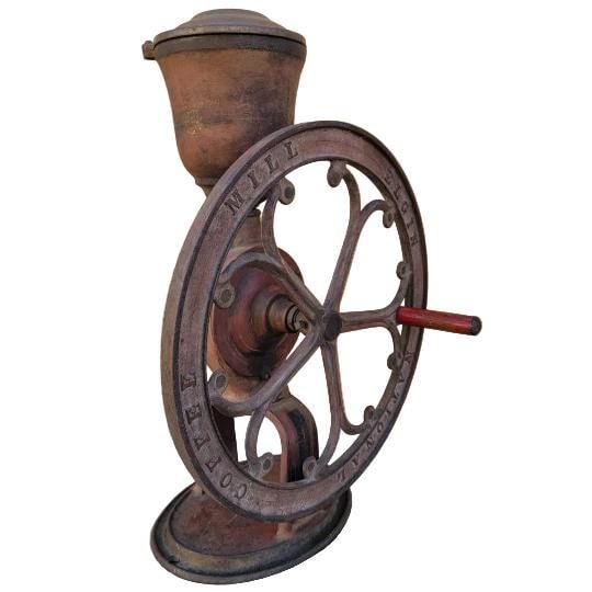 Antique Cast Iron Elgin National Coffee Mill Grinder #40 - 2
