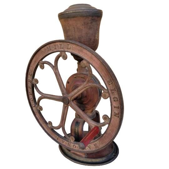 Antique Cast Iron Elgin National Coffee Mill Grinder #40 - 4