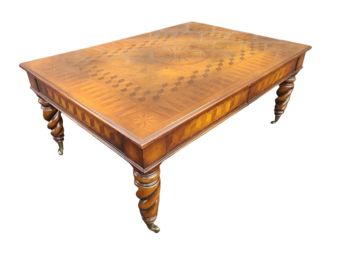 Vintage Victorian English Parquetry Coffee Table - 2
