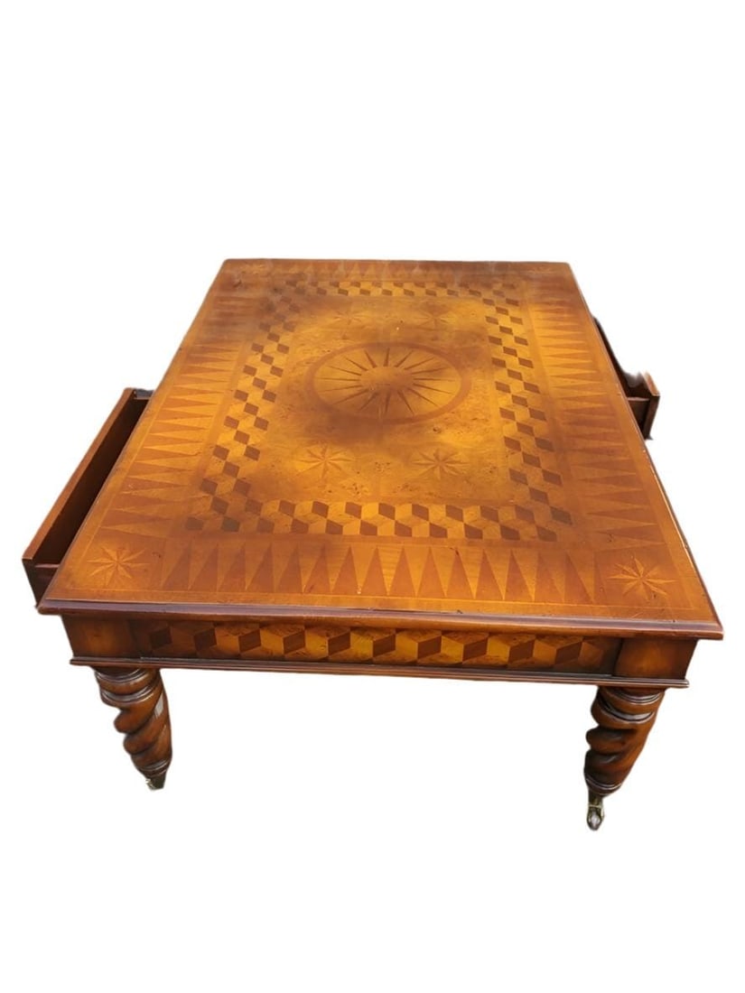 Vintage Victorian English Parquetry Coffee Table - 3
