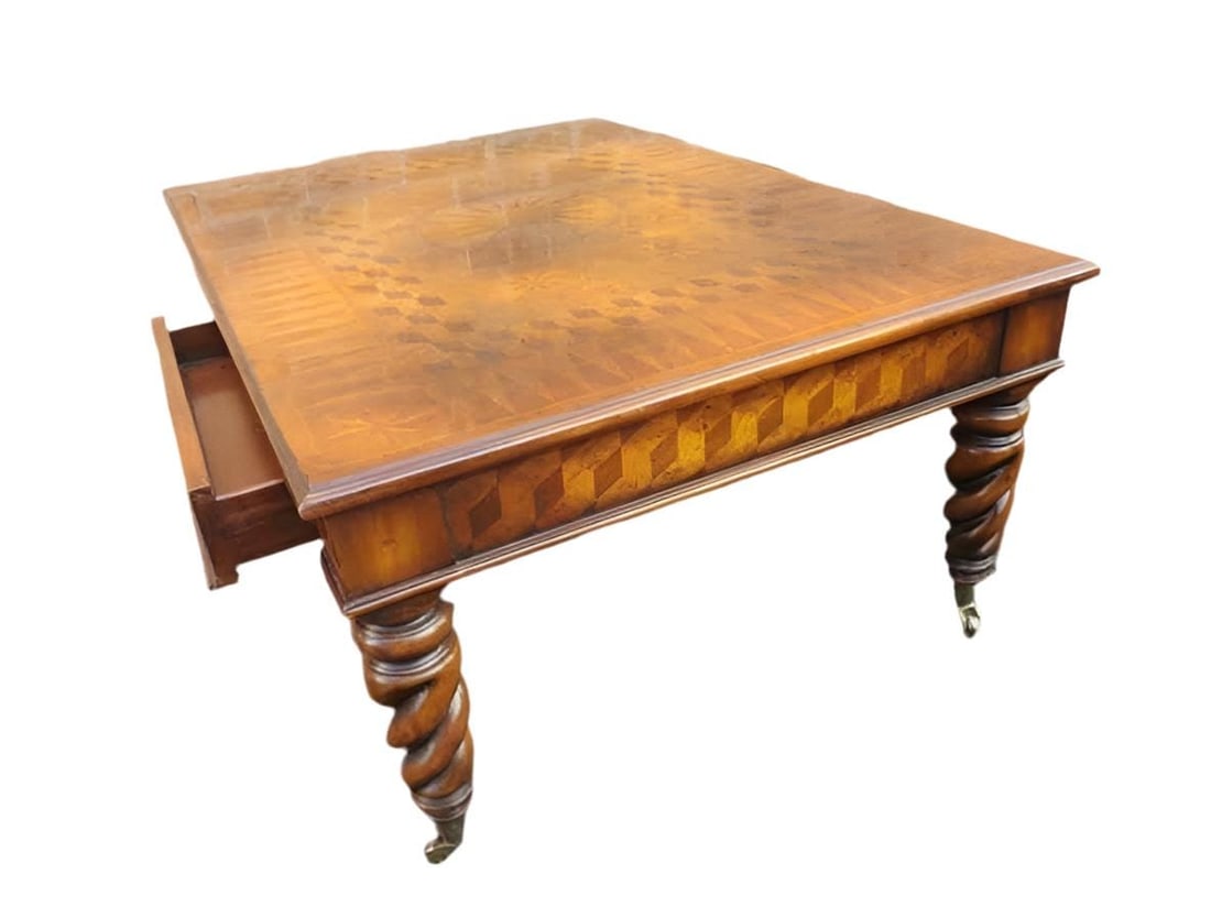Vintage Victorian English Parquetry Coffee Table - 4