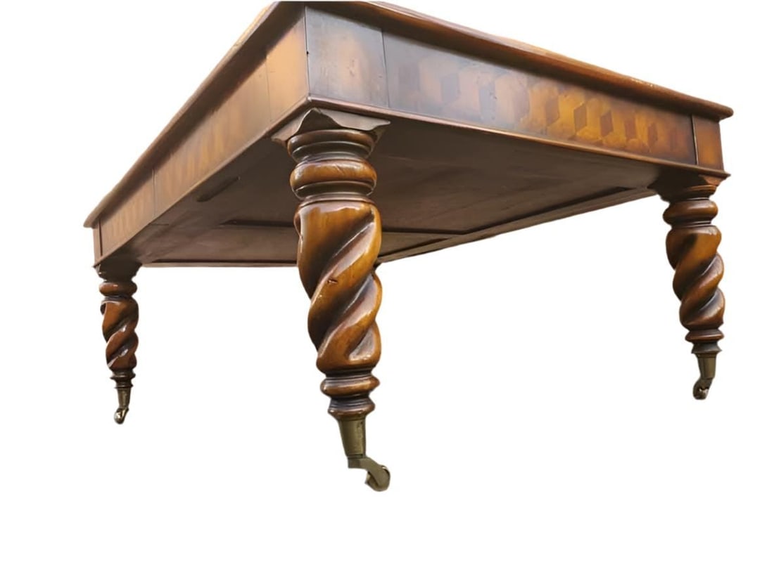 Vintage Victorian English Parquetry Coffee Table - 6