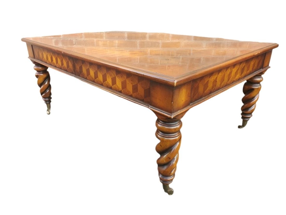 Vintage Victorian English Parquetry Coffee Table - 7