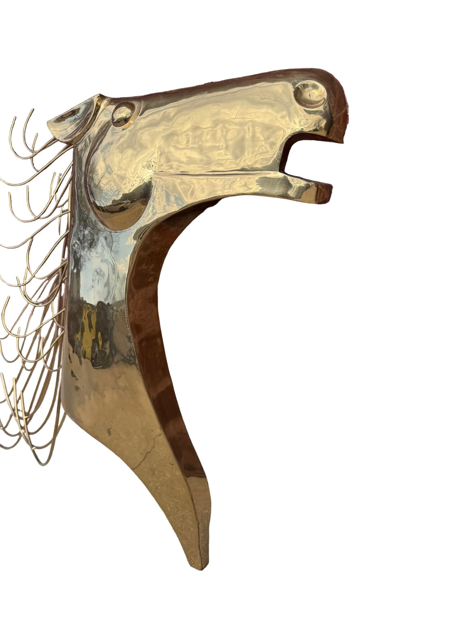 MCM Brass Horse Head Wall Sculptures by Curtis Jere - 5